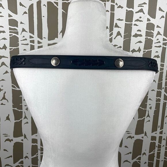 RARE Genuine Vintage Nickles Leather Belt Buffalo Indian Head 40 - Picture 4 of 13